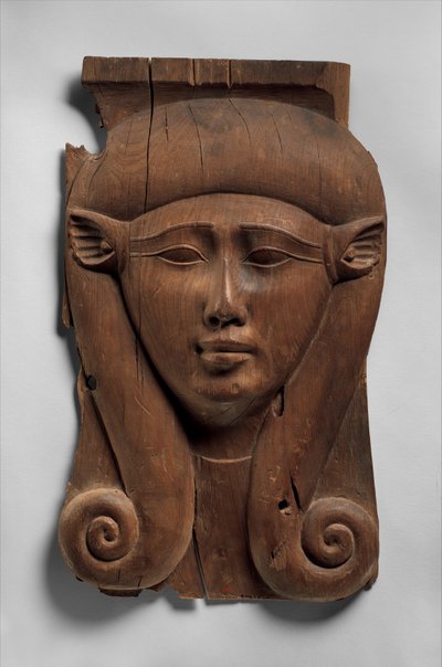 Panel from a Hathor Column by Egyptian Ptolemaic Period