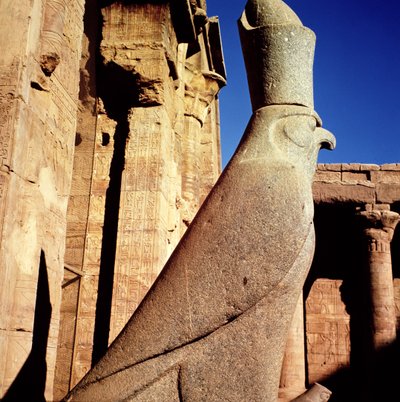 Statue of Horus in the Court of Offerings of the Temple of Horus by Egyptian Ptolemaic Period