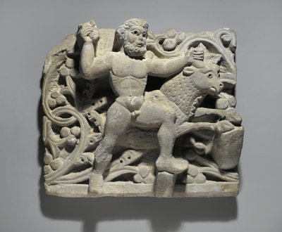 Heracles Smithing Acheloos in the Form of a Bull, from Oxyrhynchus by Egyptian School