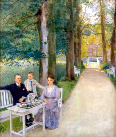Joh Salve Kallevig, Gudrun Kallevig, Morten Kallevig by Hjalmer Eilif Emanuel Peterssen