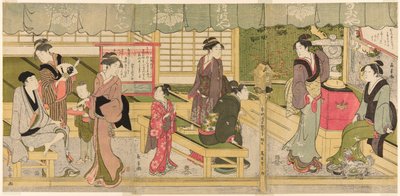 The Front Room of the Naniwaya by Eishōsai Chōki