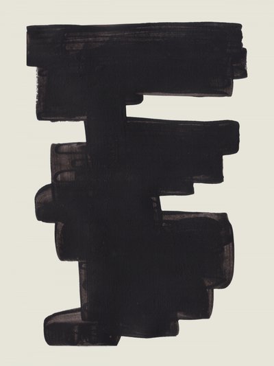 Abstract Black Brushstrokes by Ejaaz Haniff