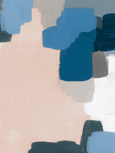 Blush Blue Abstract Blocks by Ejaaz Haniff