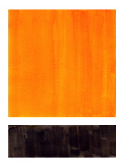 Bold Orange Black Abstract by Ejaaz Haniff