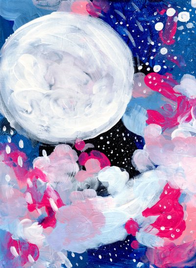 Dreamy Pink Night Sky by Ejaaz Haniff