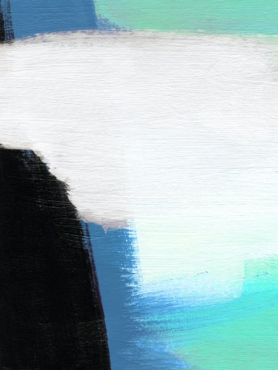 Modern Blue Green Abstract by Ejaaz Haniff