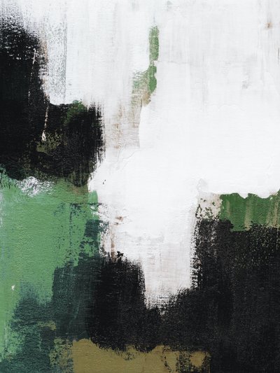 Modern Green Abstract Forms by Ejaaz Haniff