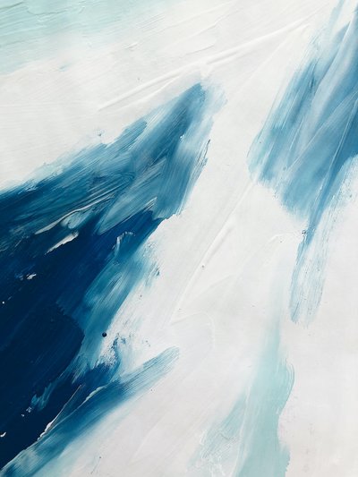 Serene Blue Abstract by Ejaaz Haniff