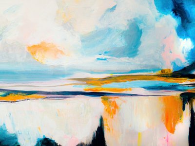 Vibrant Ocean Abstraction by Ejaaz Haniff