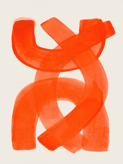 Vibrant Orange Abstraction by Ejaaz Haniff