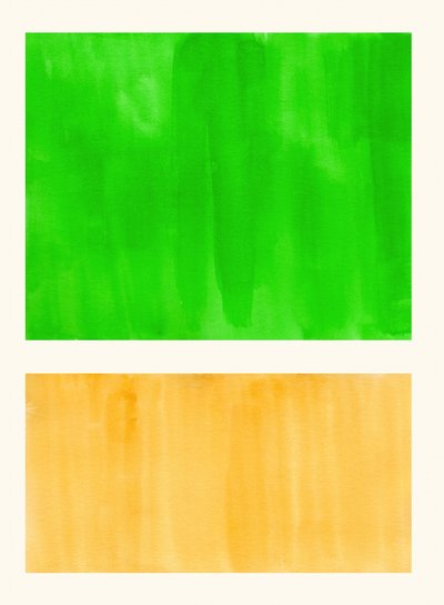 Vivid Green Orange Abstract by Ejaaz Haniff