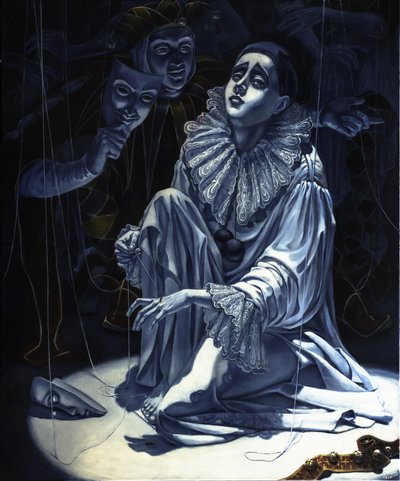 Sad Pierrot Puppet by Ekaterina Andersson