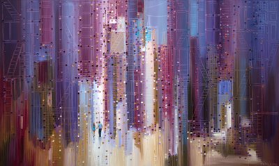 Colorful City Stroll by Ekaterina Ermilkina