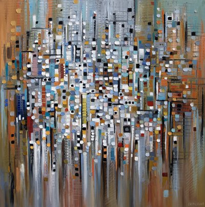 Vibrant Abstract City by Ekaterina Ermilkina