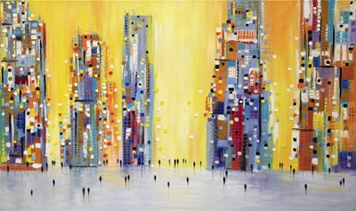 Vibrant Abstract City by Ekaterina Ermilkina