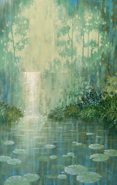 Luminous Forest Pond by Ekaterina Prisich