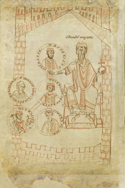Salian Dynasty Family Tree: Conrad II, Henry III, Henry IV, Eupraxia of Kiev, Henry V by Ekkehard of Aura