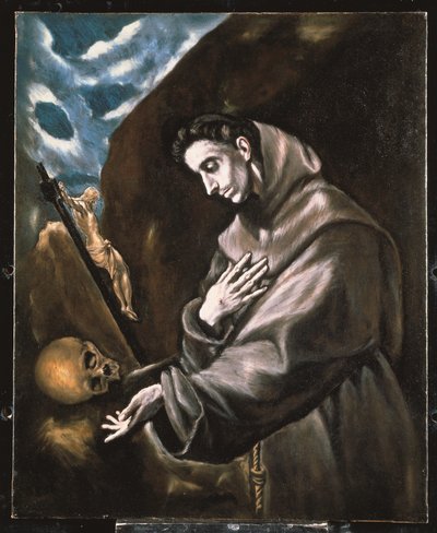 Saint Francis Standing in Meditation by El (1541-1614) Greco