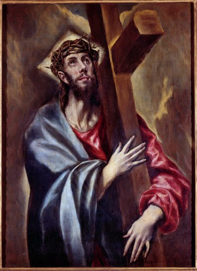 Christ carrying the cross. Painting by Domenikos Theotokopoulos known as El Greco by El Greco