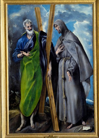 Portrait of Saint Andre and Saint Francois of Assisi by El Greco
