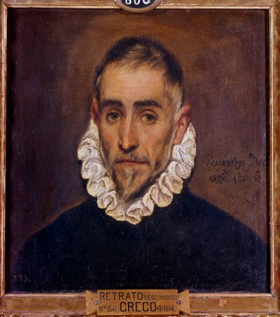 Portrait of a Gentleman. Painting by El Greco, 1604. Madrid, Prado Museum by El Greco