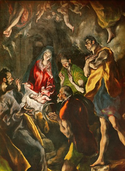 The Adoration of the Shepherds (detail) by El Greco