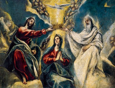 The Coronation of the Virgin (detail) by El Greco