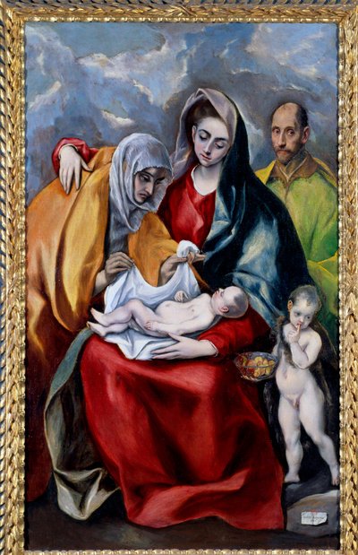 The Holy Family with St. Anne, St. Joseph and St. John the Baptist Child by El Greco