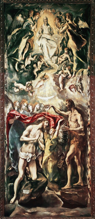 The baptism of Christ by El Greco