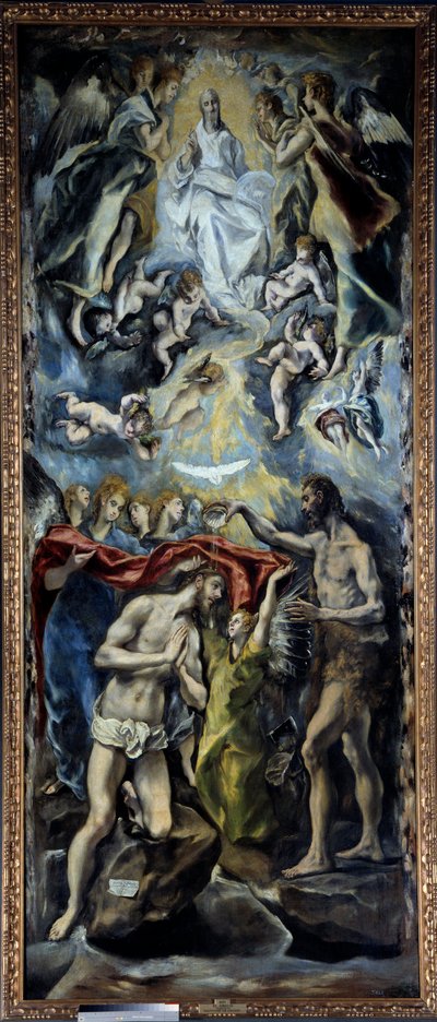 The baptism of Christ by El Greco