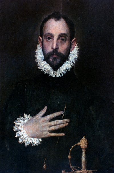 A Nobleman with his Hand on his Chest by El Greco