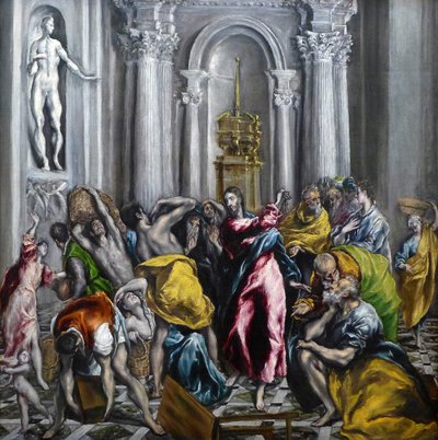 Christ driving the merchants from the temple by El Greco