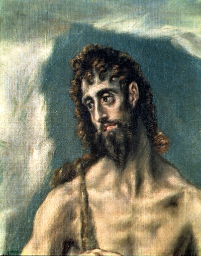 SS. John the Evangelist and John the Baptist (detail of the Baptist) by El Greco