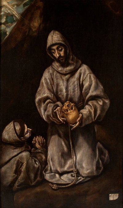 St Francis and Brother Rufus by El Greco