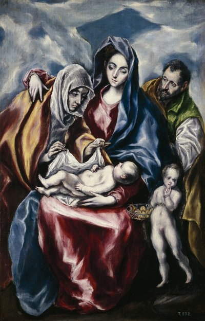 The Holy Family with Saint Anne and John the Baptist as Child by El Greco