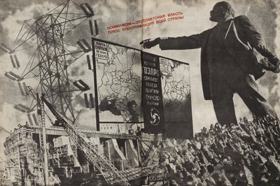 Communism is Soviet Government Plus the Electrification of the Whole Country by Eliezer Markowich Lissitzky