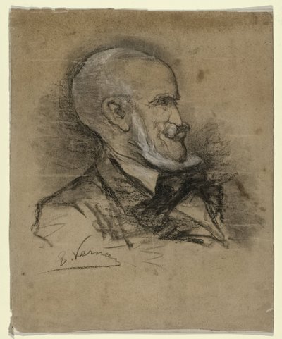 Caricature Portrait of the Painter Johannes Bosboom (1817-1891) by Elchanon Verveer