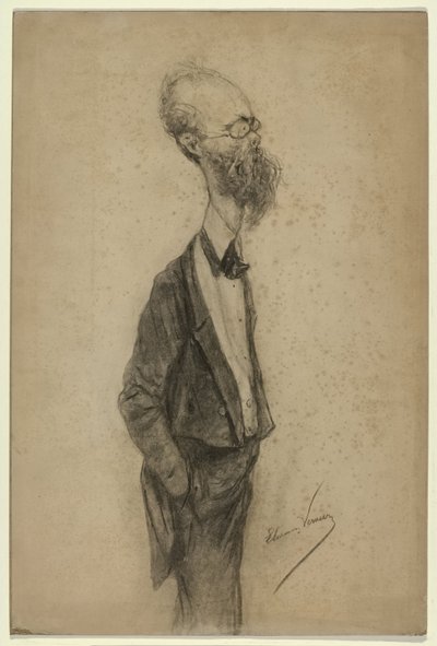Caricature Portrait of the Painter Willem Johannes Oppenoorth by Elchanon Verveer