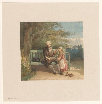 Man Reading to a Small Child by Elchanon Verveer