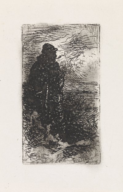 Standing Fisherman with Pipe by Elchanon Verveer