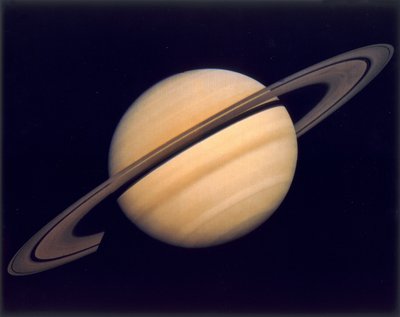 Saturn and Its Rings, Photographed by Voyager 1 by Nicolas d