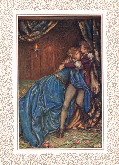 Lancelot and Guinevere Together, illustration from 