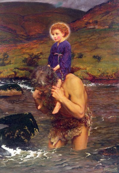 St. Christopher Carrying the Christ Child by Eleanor Fortescue Brickdale