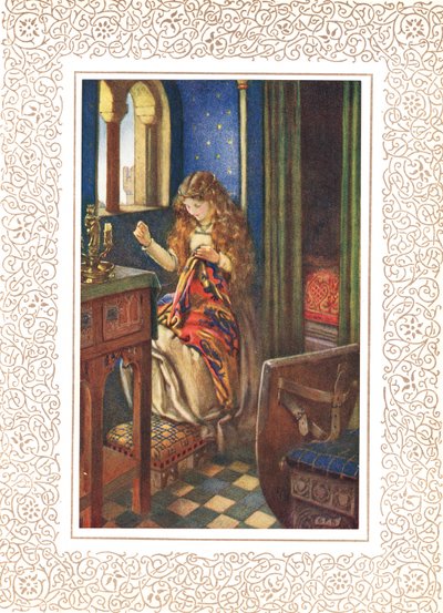 The Lily Maid of Astolat otherwise known as the Lady of Shalott, illustration from 