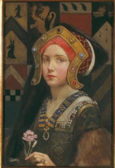Head of a Tudor Girl by Eleanor Fortescue Brickdale