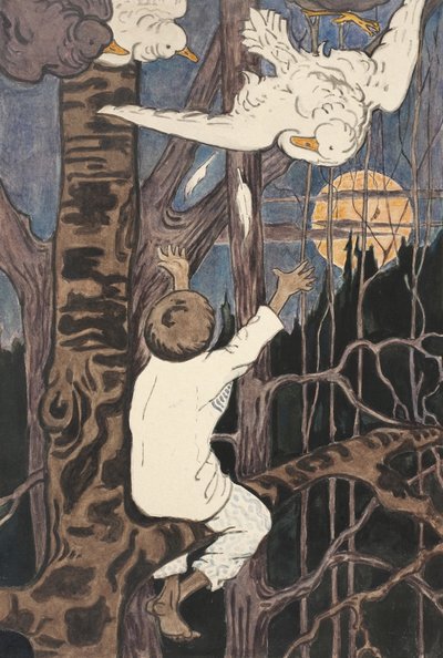 Illustration to The Tale Synko-Philipko by Elena Dmitryevna Polenova