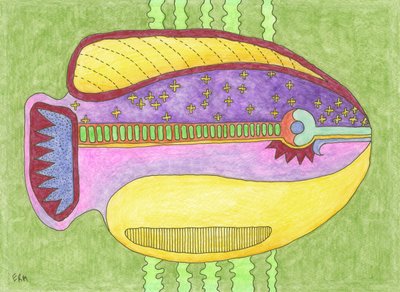 Vibrant Abstract Organism by Elena Khomutova-Miller