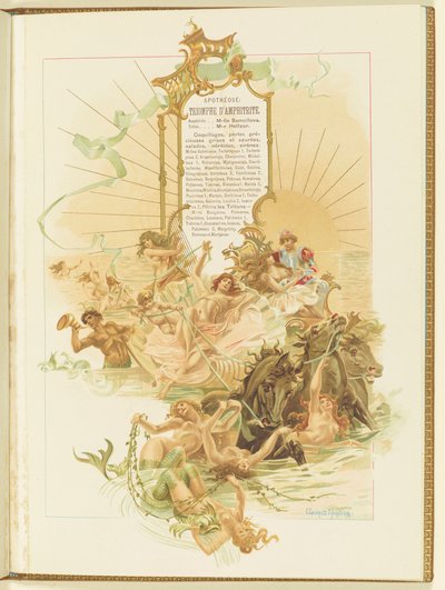 Program for the ballet La Perle by Marius Petipa and Riccardo Drigo by Elena Petrovna Samokish Sudkovskaya