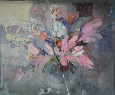 Abstract Pink Bouquet by Elena Shraibman
