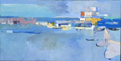 Calm Abstract Seascape by Elena Shraibman